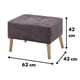 thumbnail image 3 of Pouf Petrum Gris Felpa 62x42x42 cm, 3 of 3