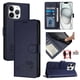 thumbnail image 1 of Funda tipo cartera FOXDOCK para iPhone 12 Pro con soporte, ranuras, RFID, diseño de gato, 1 of 5