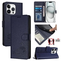 Funda Tipo Cartera Foxdock Para Iphone 12 Pro Con Soporte, Ranuras, Rfid, Diseño De Gato