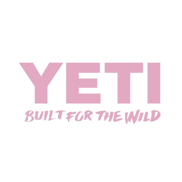 Adhesivo para ventana Yeti Built for The Wild Pink, 6,25 x 2,7 cm