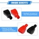 thumbnail image 3 of Unique Bargains Par de Cubiertas de Aislamiento de Terminales de Batería 19mm 0.75" Tapa de Poste de Batería Universal para Automóvil Rojo Negro, 3 of 7