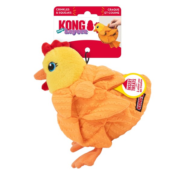 Juguete para perros KONG Layerz Forage Crackle con bolsillos de felpa