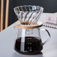 Xusx111 - Verter Sobre Cafetera - 20 Oz / 600Ml Servidor De Café De Carafa De Vidrio Con Goteador / Filtro De Café De Vidrio, Conjunto De Cafetera De Goteo Para El Hogar O La Oficina, 1-5 Tazas