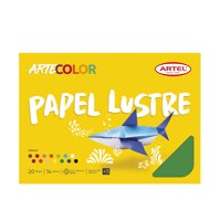 Carpeta Papel Lustre 20 Pliegos 14 Colores 1 Un Artel
