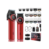 Cortadora Profesional Vgr 2 En 1 Bldc V-001 Pro + V-977 Rojo