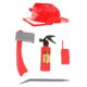 thumbnail image 2 of ni?os fuego principal juego de rol traje de halloween cosplay casco conjunto 5 piezas, 2 of 5