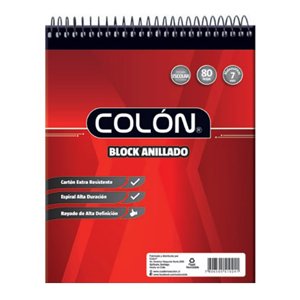 Colon - Pack De 10 Blocks Escolar Espiral Matemáticas 80 Hojas