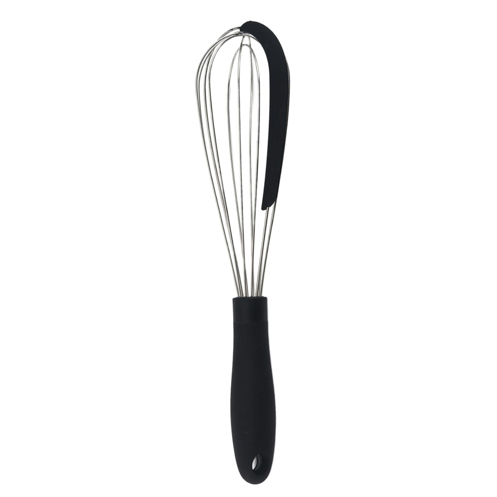 Magideal - Mini Batidores Para Cocinar, Batidor De Cocina De Material Acero Inoxidable, Batidor De Alambre Pequeño Antiadherente Para Cocinar Leche, Huevos, Hornear, Negro