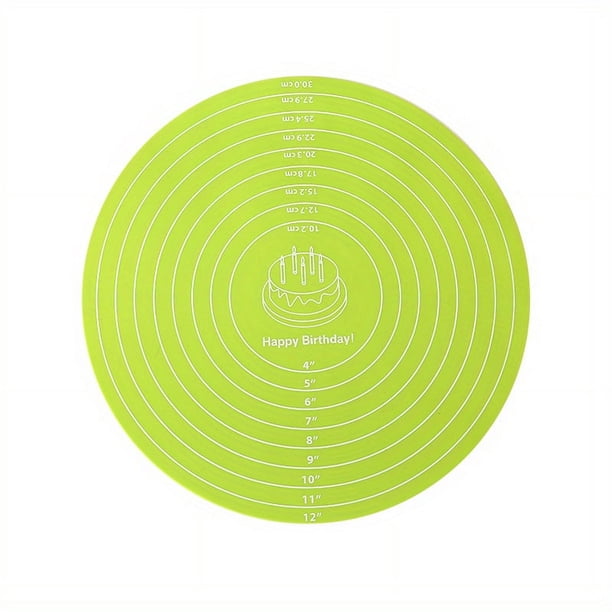 1pc, Cake Turntable Pat, Silicone Baking Mat, For Cake With Size, Non-stick High Temperature Resistant Bake Tool, Kitchen Gadget, Kitchen Accessories, Home Kitchen Items