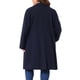 thumbnail image 3 of Abrigos largos de mujer talla grande de Agnes Orinda con solapa con muescas, abrigo de invierno de doble botonadura con bolsillos 1X azul oscuro, 3 of 6