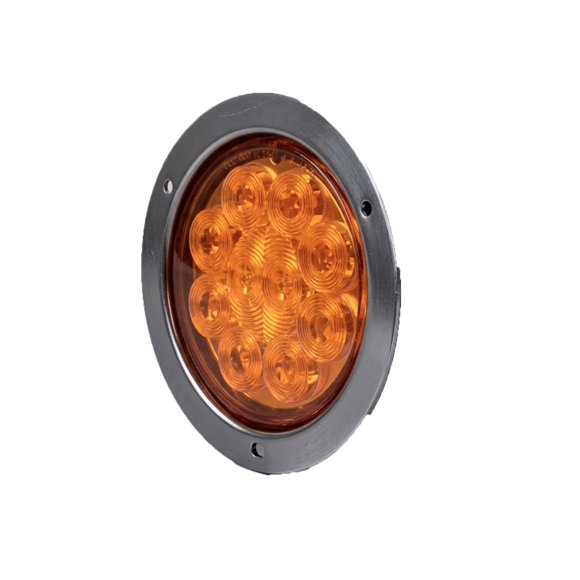 Farol Rampla 4" 12 Led Ambar Apernado Base Cp