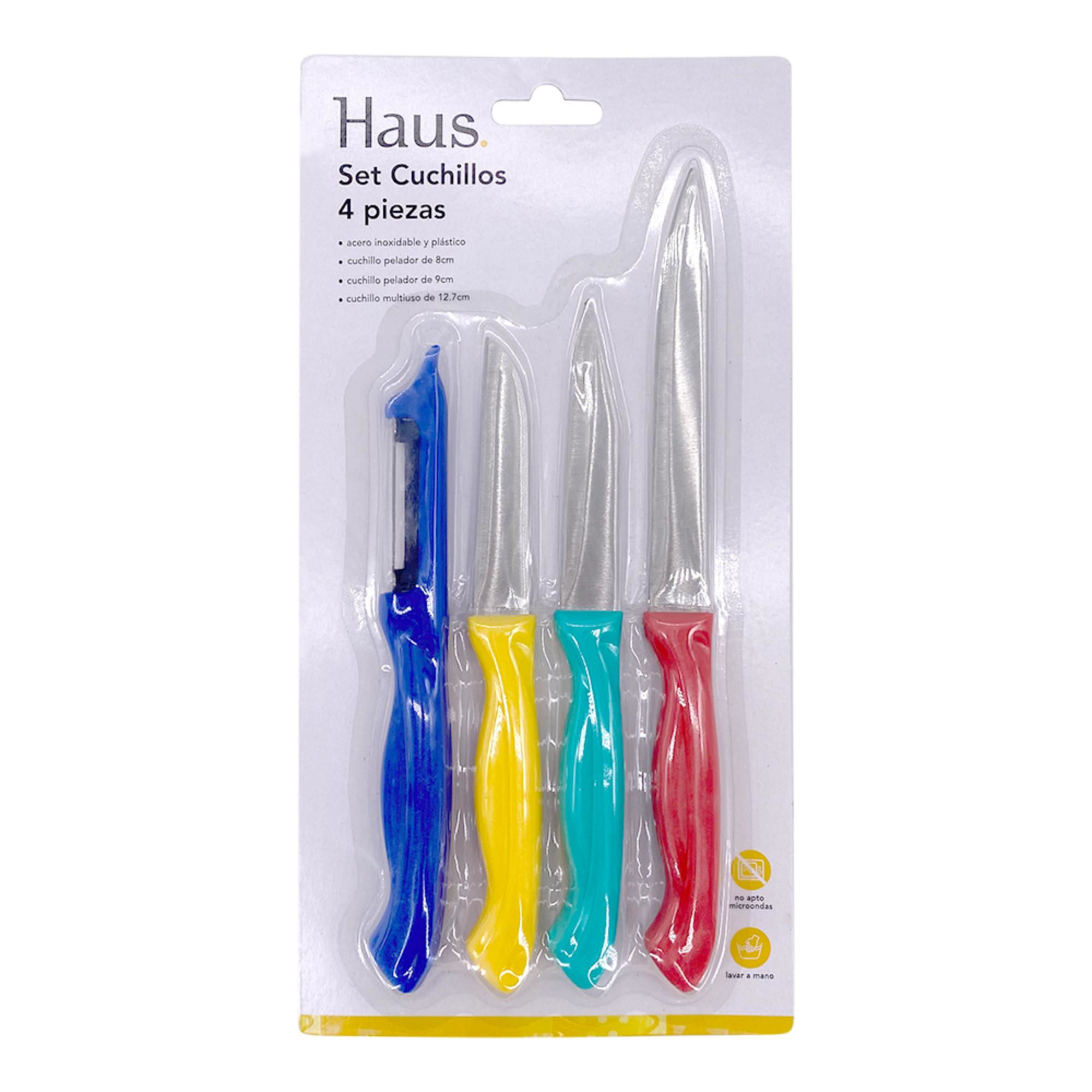 Set Cuchillo 4 Piezas Ss - Pp Multicolor Haus