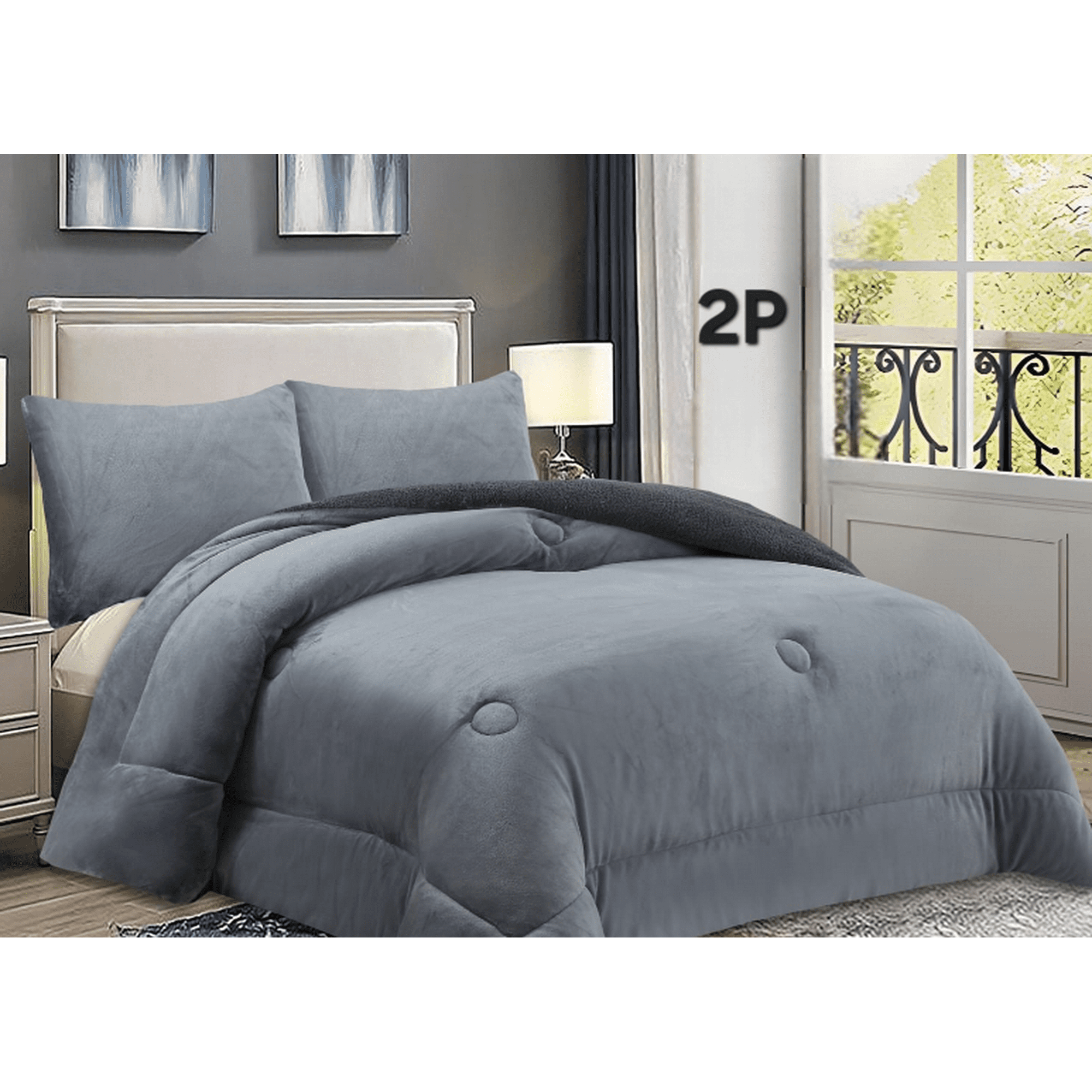 Tecnocasa - Cobertor De Invierno Plush Liso 2 Plazas