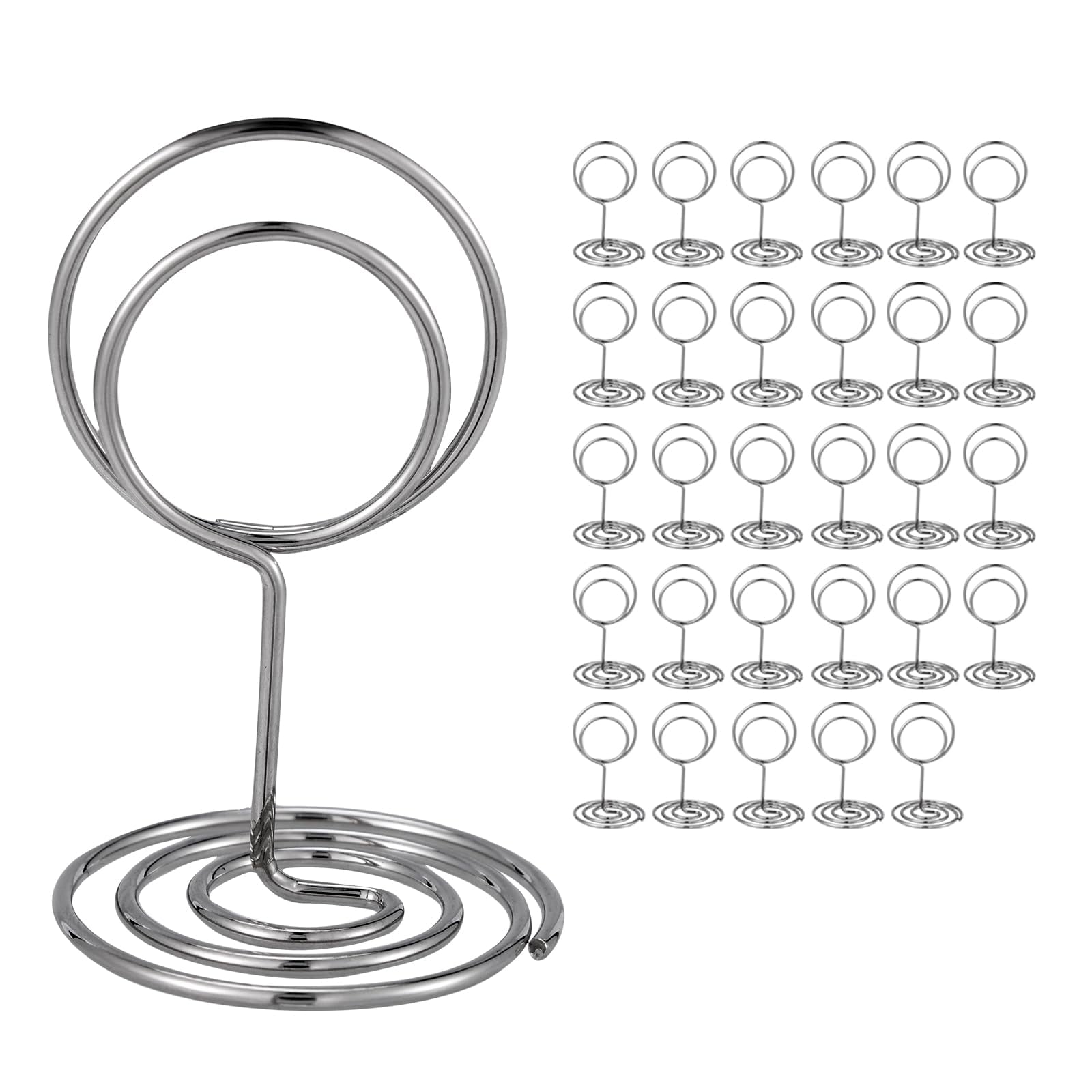 Soporte Para Números De Mesa Umetdo, 30 Unidades, Plata, 5 Cm, Para Bodas