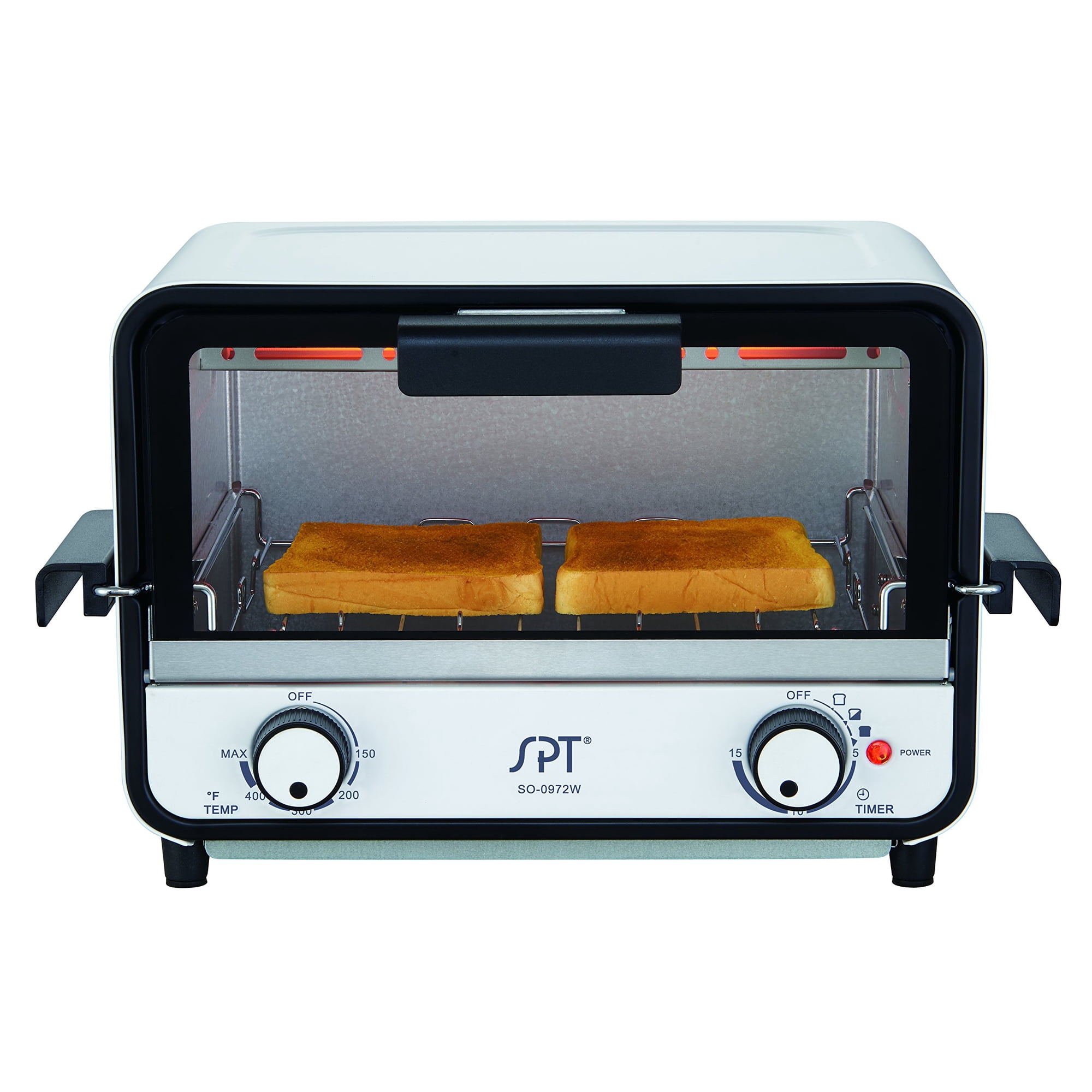 Horno Tostador Spt So-0972w, Blanco Brillante, 800 W, Temporizador De 15 Minutos