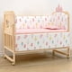 thumbnail image 3 of Cuna Cama Madera Multifuncional Ajustable Incluye Colchón y Ropa de Cama Rosa, 3 of 8