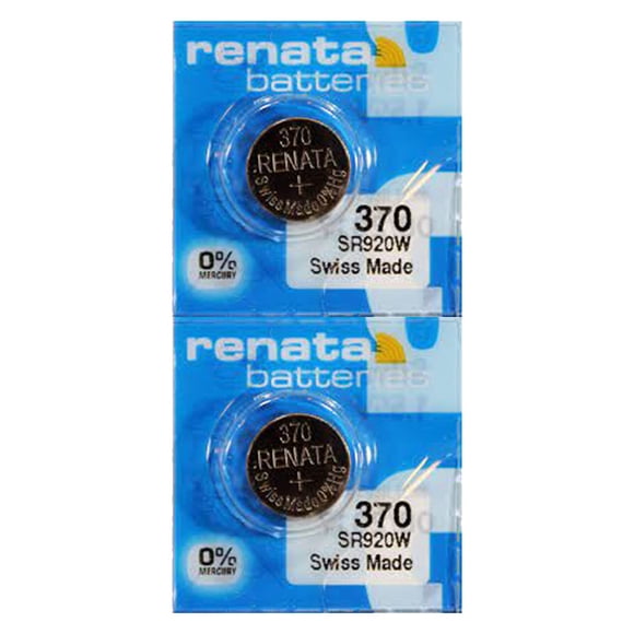 Batería Renata 370 SR920W, 1,55 V, óxido de plata para reloj x2