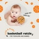 thumbnail image 1 of Sonajero de baloncesto Plush Creations de felpa para bebé Contenido de aprendizaje, 1 of 2