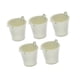 thumbnail image 1 of 5 Cubos De Metal Galvanizado, Contenedores Rústicos Para Recuerdos De Fiesta, Resistentes, Color Blanco, 1 of 5