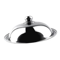 Magideal - Tapa Para Olla Redonda De Repuesto Con Diseño Ventilado Y Asa Cómoda Cubierta De Sartén De Metal Accesorio Universal En Acero Inoxidable Fácil De Limp 38 Centímetros