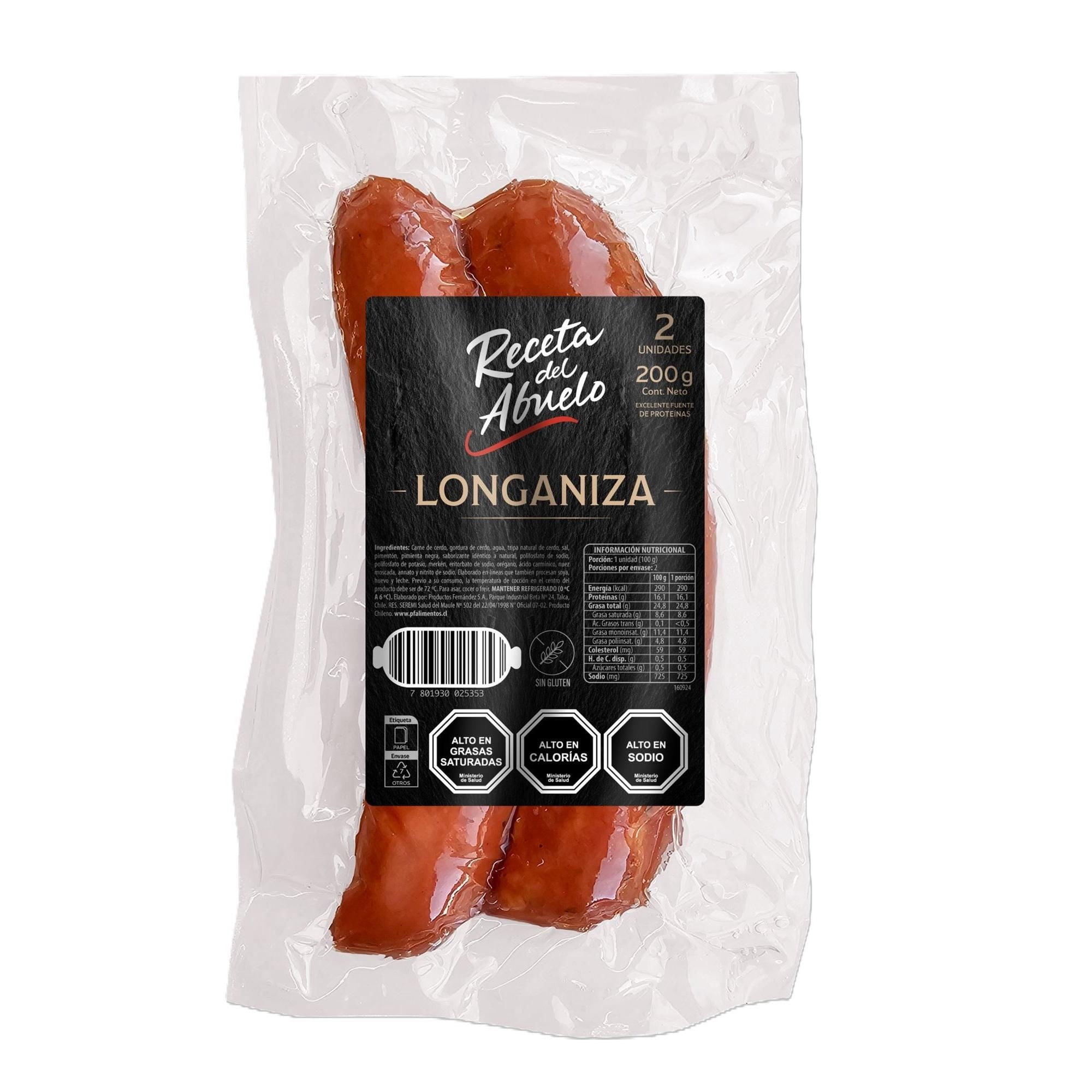 Longaniza Tradicional 200 g Receta del abuelo