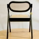 thumbnail image 2 of Silla de Comedor Plegable de Madera y Ratan, 2 of 5
