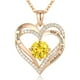 thumbnail image 1 of Collar colgante de amor de amor con piedra de nacimiento Zirconia, regalo de joyería de las mujeres para la Navidad, cumpleaños, aniversario, 1 of 5