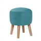 thumbnail image 1 of Pouf Nantes Tela Velvet Turquesa, 1 of 3