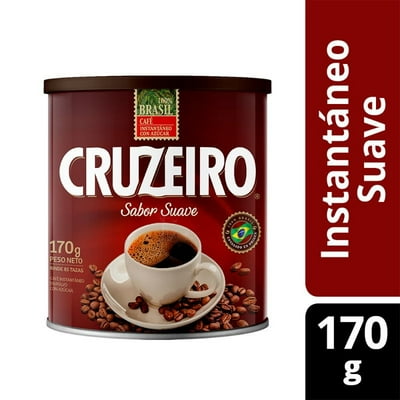 Café Instantáneo En Polvo Con Azúcar Suave Tarro 170 G Cruzeiro