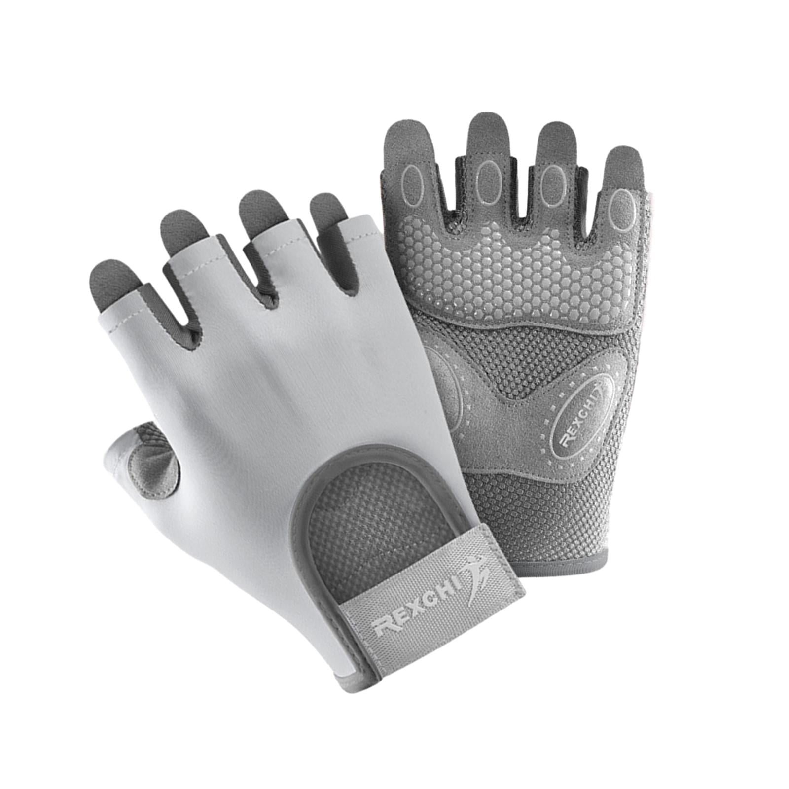 Magideal - Guantes Deportivos De Medio Para Hombre Y Mujer, Guantes Deportivos Para Ciclismo, Guantes De Entrenamiento Para Levantamiento De Pesas De Verano , Gris