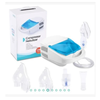 Genérico - Nebulizador A Compresor Kit Completo Terapia Respiratoria Azul-Blanco