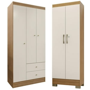 Movelaria - Combo Closet Versa 3 Puertas + Multiuso Luna Off White K3215