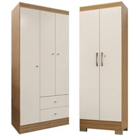 Movelaria - Combo Closet Versa 3 Puertas + Multiuso Luna Off White K3215