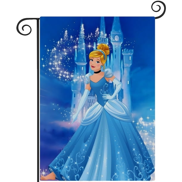 Cenicienta: Princesa-bandera de jardín temática. Regalo perfecto para fans, amigos y familiares, ideal para actividades al aire libre y decoración de fiestas.28CM*45CM