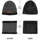 thumbnail image 3 of Gorro de invierno unisex elástico suave con protección para las orejas, gorro de punto, gorro de calavera, bufanda cálida, gorro con máscara y forro polar., 3 of 6
