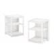 thumbnail image 1 of Mesa lateral Furinno CAMNUS, juego de 2, estructura metálica de 2 niveles, color blanco, 1 of 6