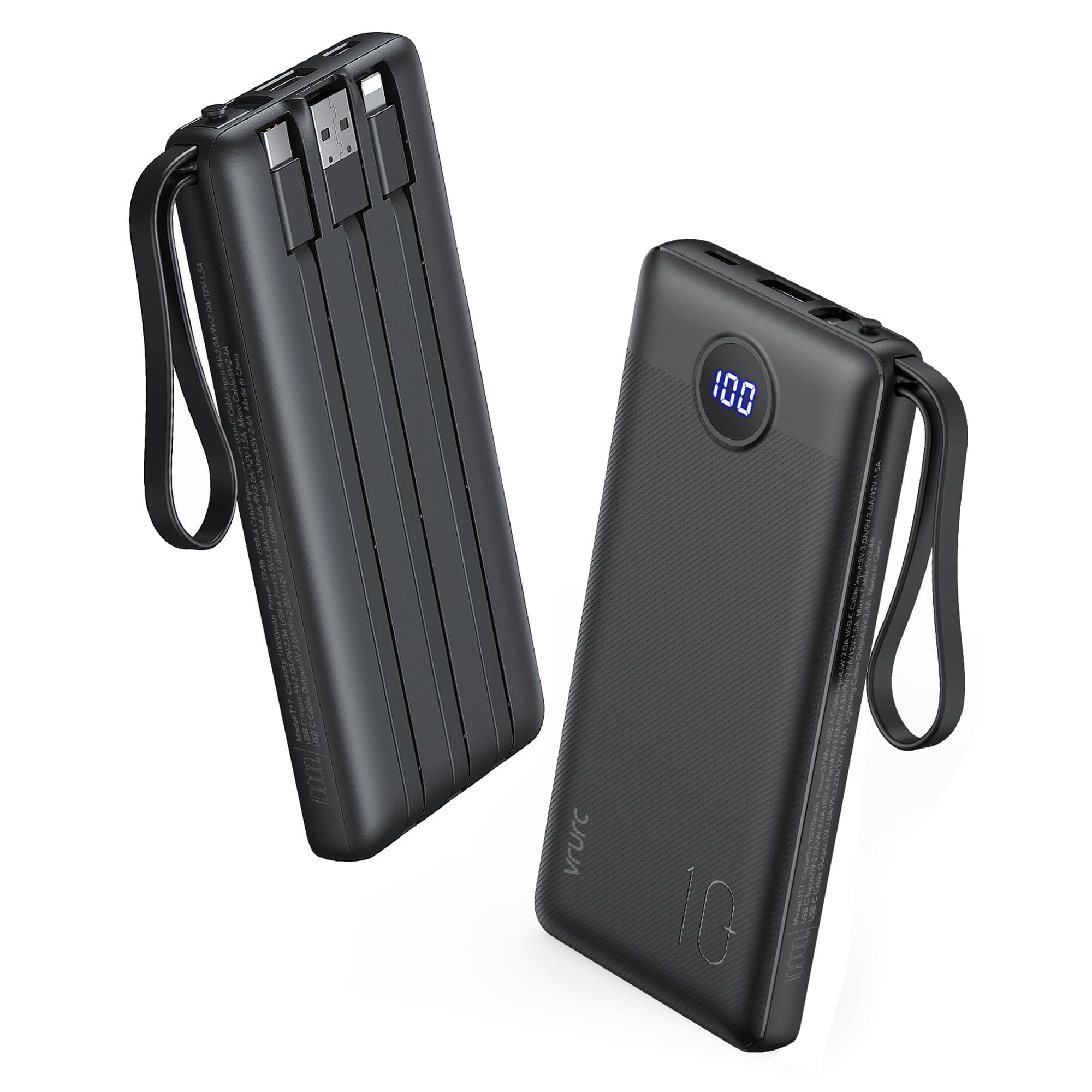 Cargador Portátil Power Bank Vrurc De 10000 Mah Con 22,5 W