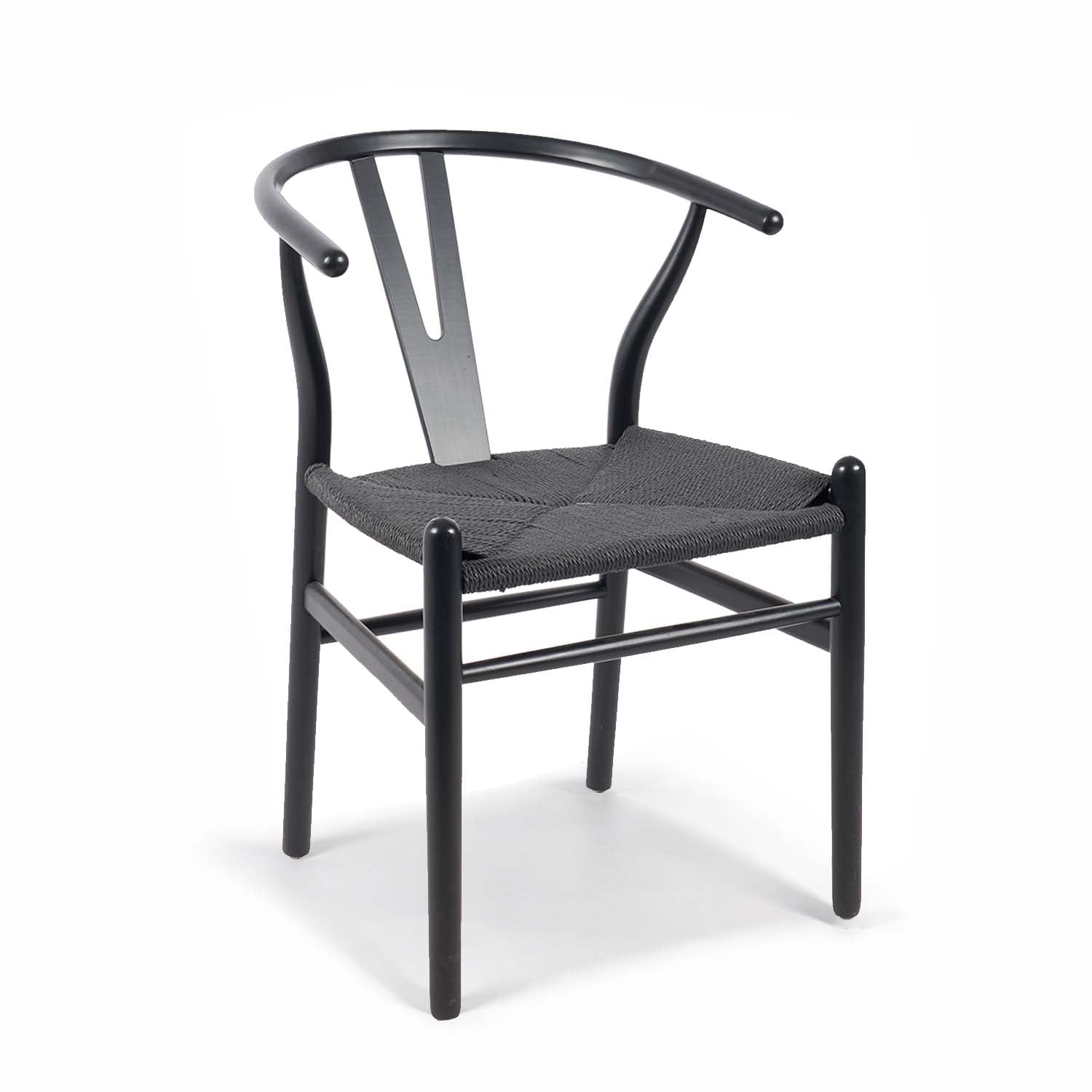 Novahus - Silla De Comedor Wishbone Negro