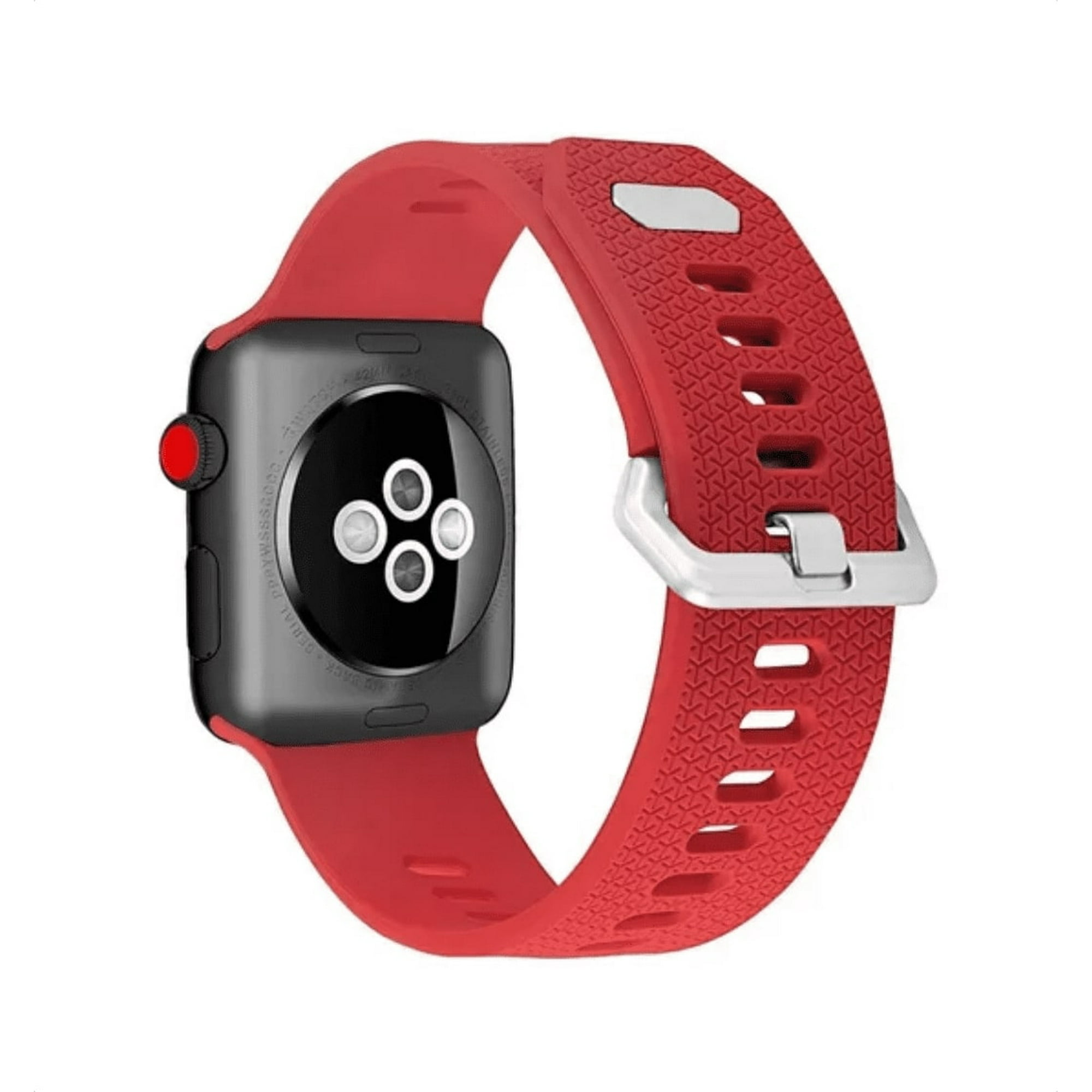 Genérico - Correa Compatible Iwatch Apple Watch 42/44/45mm-s Rojo
