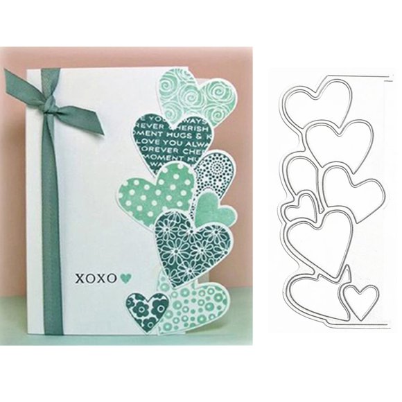 Troquel de metal con borde de corazón CPWGSM 12,5 × 5,6 cm