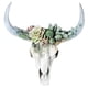 thumbnail image 1 of Escultura De Pared De Cuerno Largo Cabeza De Animal Vivo Figuras De Arte Suculentas S, 1 of 3