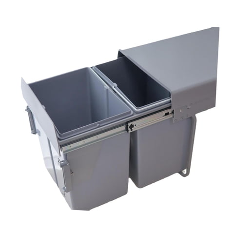 Magideal - Cubo De Basura Extraíble Doble Debajo Del Gabinete, Papelera De Reciclaje, Cubo De Basura De Cocina, Cubo De Basura Para Clasificación De Basura Domés