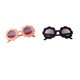 thumbnail image 1 of Gafas De Sol Redondas De 2 Piezas De Dibujos Animados Para Bebés Y Ni?os, Gafas De Plástico Para Ni?os Peque?os, Gafas Rosa Claro + Negro, 1 of 5