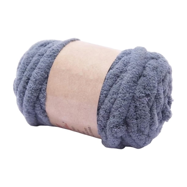 Hilo grueso y grueso, hilo tubular Jumbo, brazo de relleno, de hilo de punto, hilo suave y voluminoso, hilo de peso para hacer alfombras, , Gris oscuro