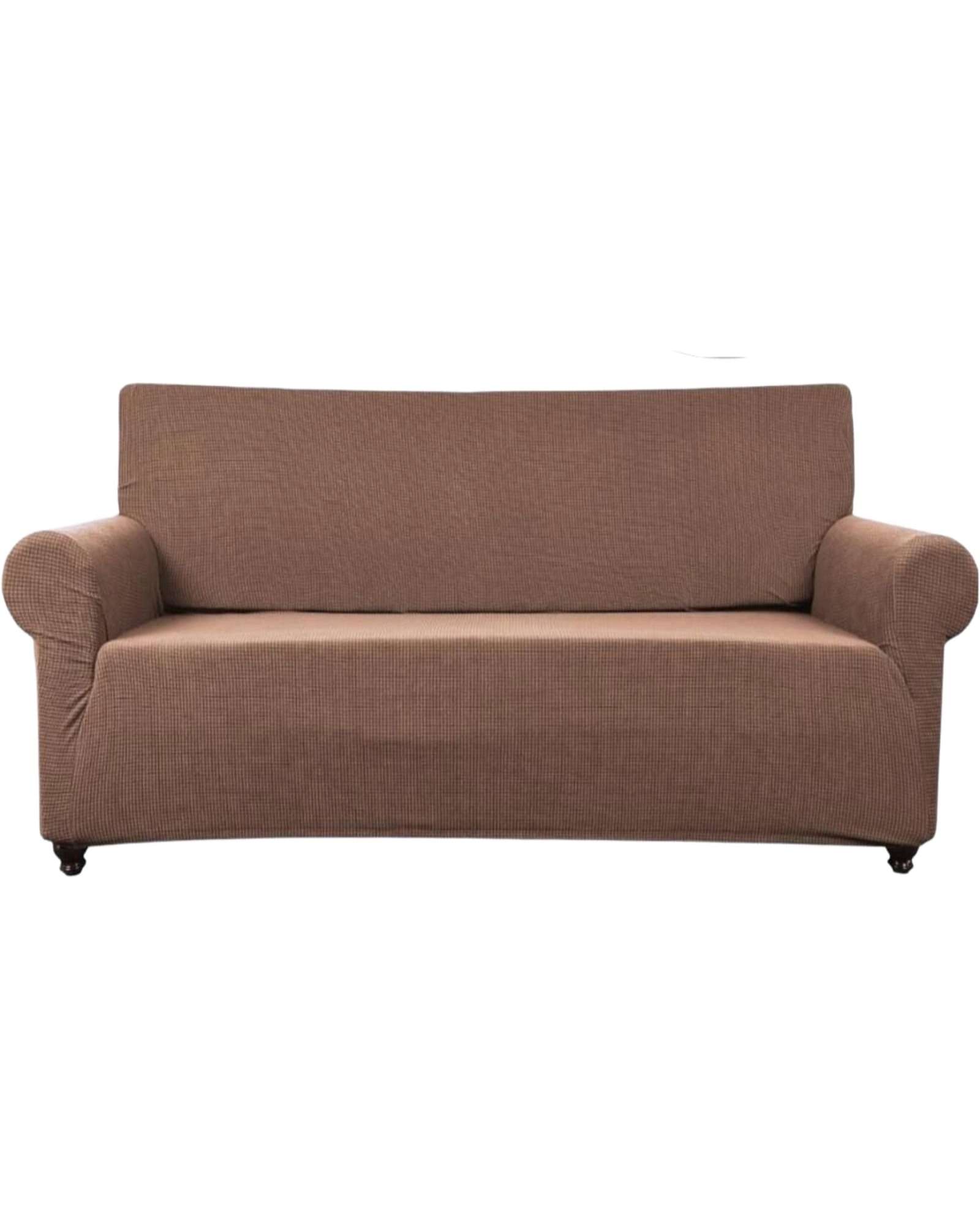 Genérico - Funda De Sillon Cuadrille 3 Cuerpos Café