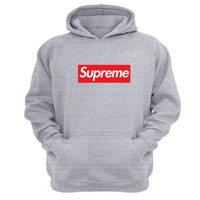 Genérico - Polerón Canguro Supreme Gris Claro Talla Xl Unisex