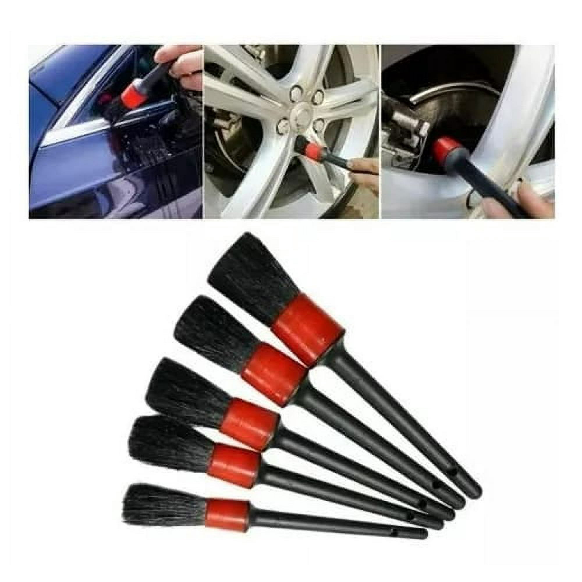 Partyglobos - Set 5 Pinceles Brochas Limpieza Detallada Detailing