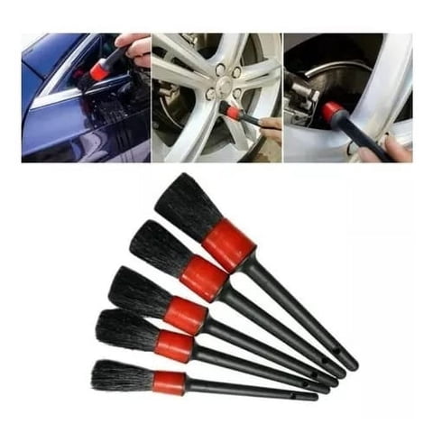 Partyglobos - Set 5 Pinceles Brochas Limpieza Detallada Detailing