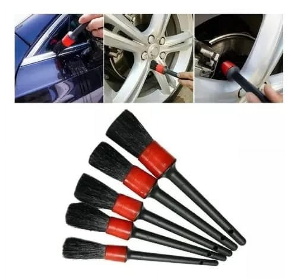 Partyglobos - Set 5 Pinceles Brochas Limpieza Detallada Detailing