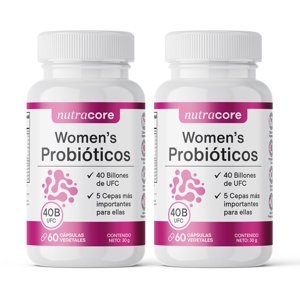 Probióticos Mujer Salud Vaginal 40 Billones - Pack 2X60 Cápsulas Vegetales | Nutracore